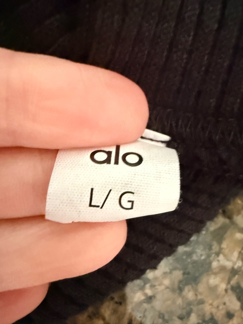 ALO waffle weekend escape mock neck long sleeve size L - Picture 8 of 9